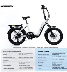 Z3 KEMOWAY V�lo pliant � assistance �lectrique